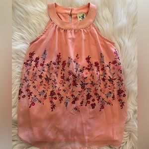 Girls Pink Floral Top